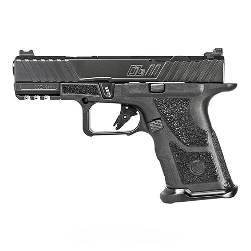 ZEV OZ9CCPTBB OZ9 Elite Compact 9mm Luger Caliber with 19+1 Capacity, Black Picatinny Rail Frame, Serrated/Optic Cut Black Stainless Steel Ported Slide & Polymer Grip